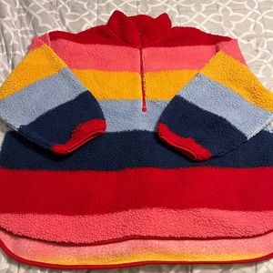 Rainbow quarter zip Sherpa, 4X. EUC